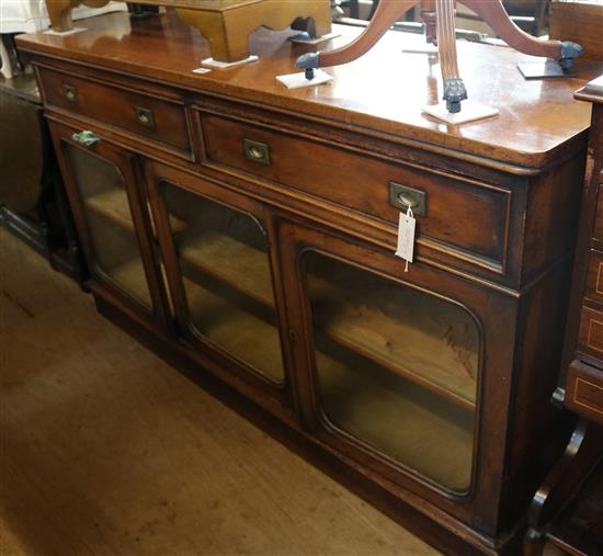 Victorian mahogany glazed bookcase base